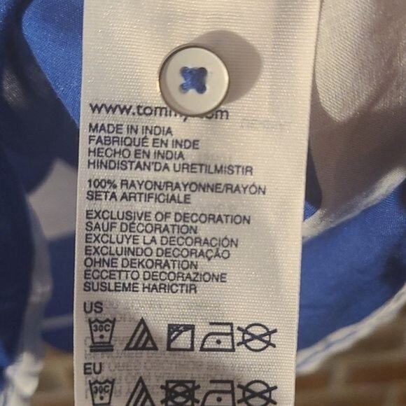 Tommy Hilfiger Medium Striped White Blue Tank Top Shirt - Picture 5 of 5